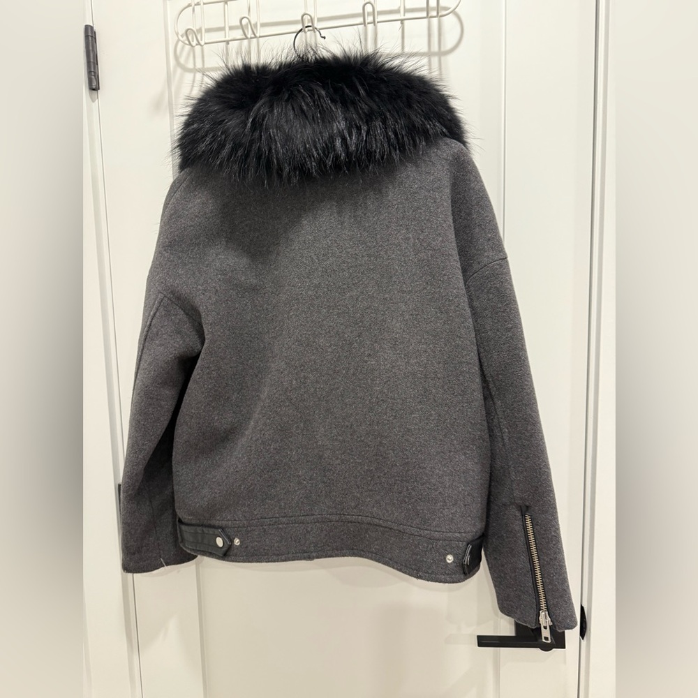 MACKAGE WOOL and CASHMERE coat with removable real fur colour - Picture 2 of 7